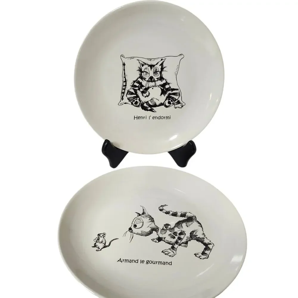 Vtg Armand le gourmand & Henri l endormi Cats of Paris By Kiss That Frog